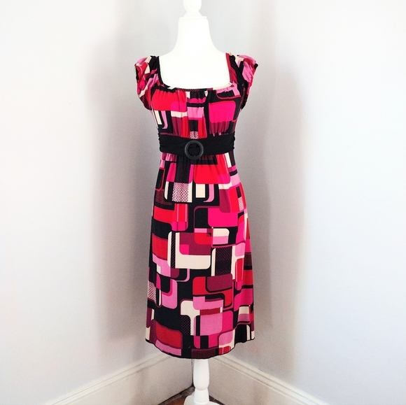 Volume One Color Block Dress Size Large - Picture 1 of 6